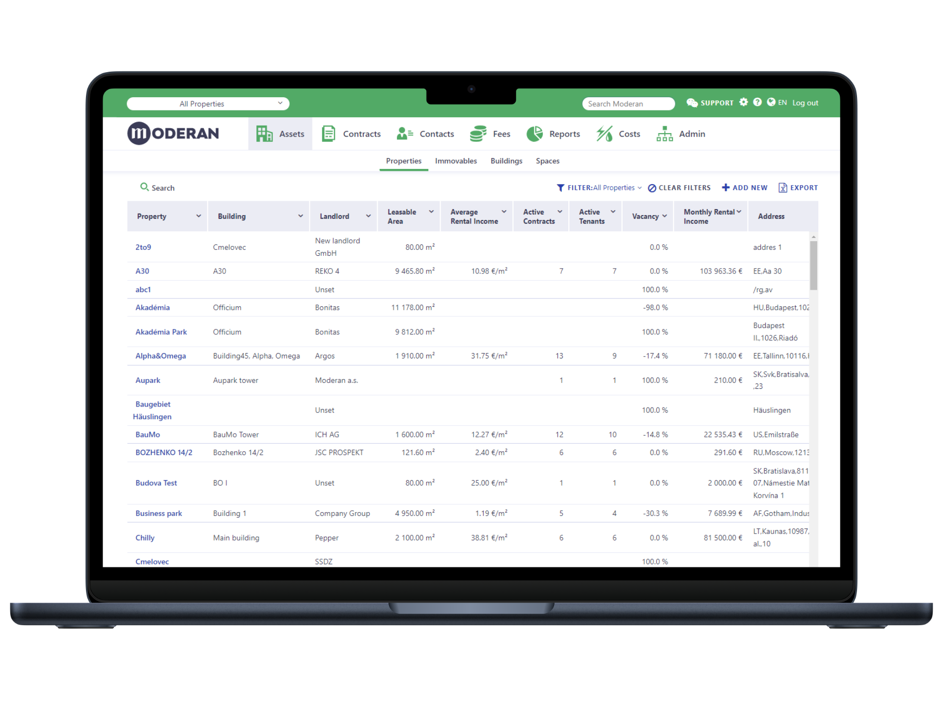 moderan property portfolio software